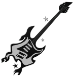 Archangel Guitar Black and White