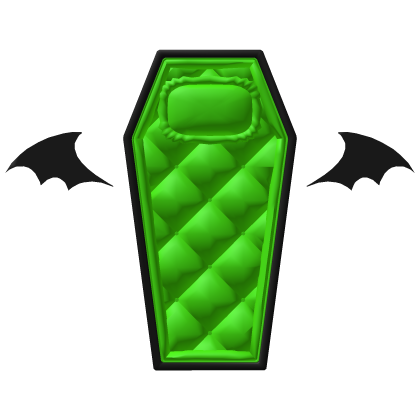 Bat Goth Vampire Doll Coffin Bed - Black Green Roblox item