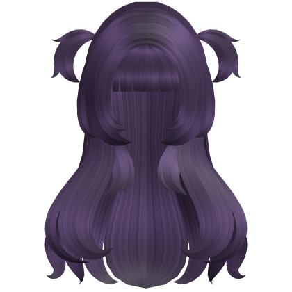 Cute Long Straight Pigtails (Purple) Roblox item