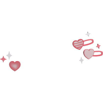 ♡ ⋮ cute heart hairclips in red