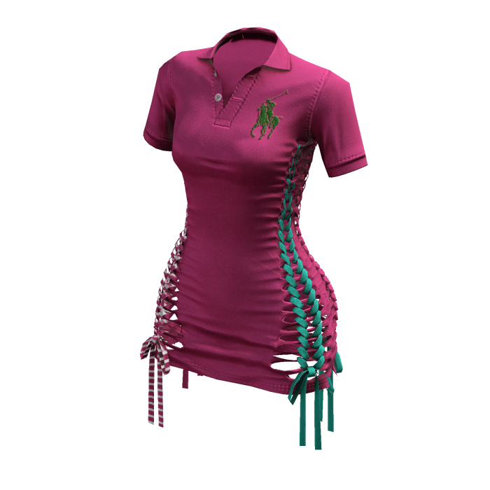 Braided Cutout Polo Dress (Sweet)