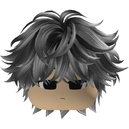 Garoto Emo Fofo Hair Bagunçado Cinza Roblox item