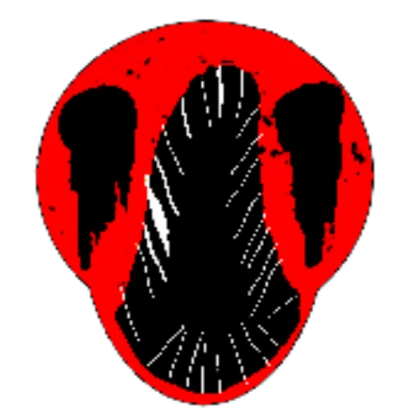 Red Scary Face