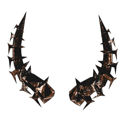 [ANIMATED] Brown Glitch Spiked Horns