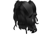 Fluttering Half Up Curly Hair (Black)
