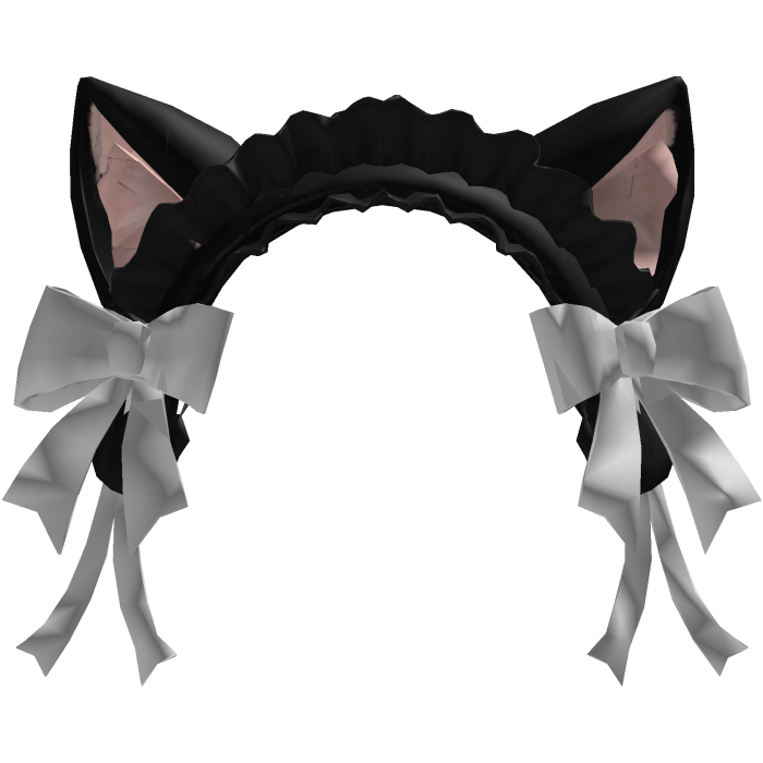 Cat Maid Coquette Headband w/ White Bows