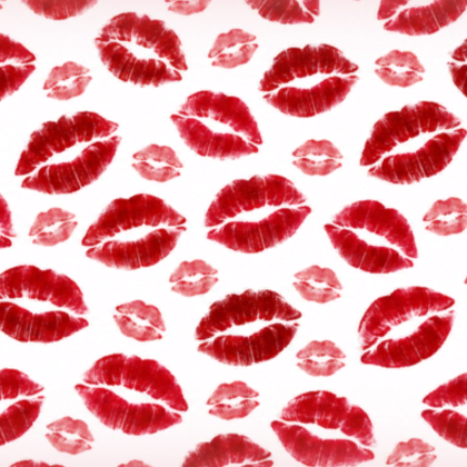 Red Lipstick Kisses Background Y2K Baddie 2000s