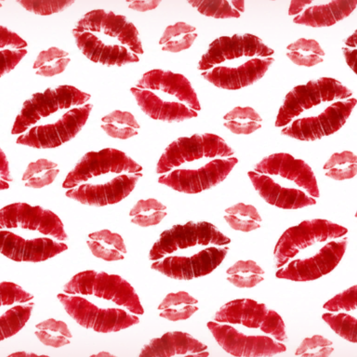 Red Lipstick Kisses Background Y2K Baddie 2000s