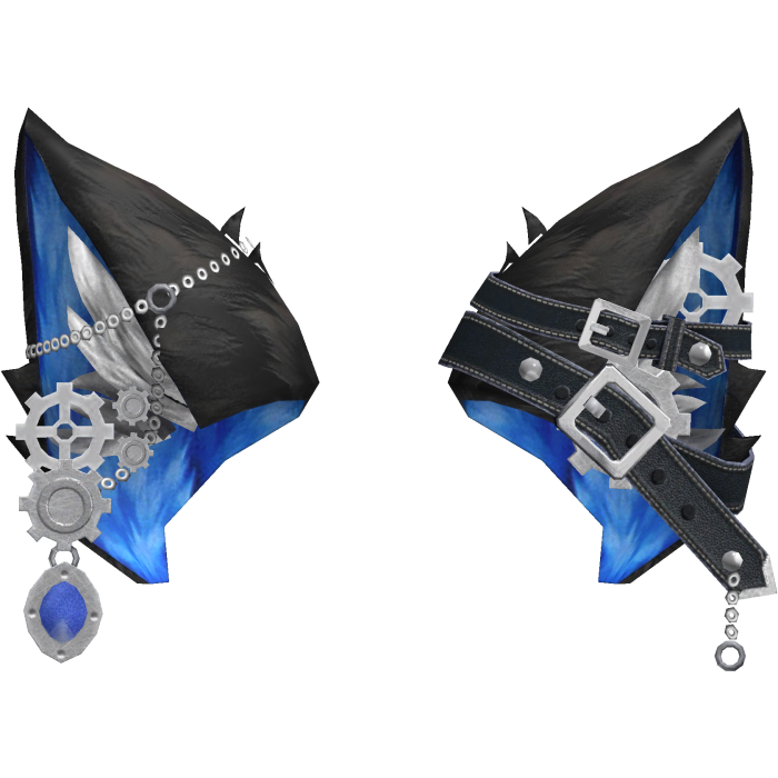 Gothic Steampunk Belted Kitty Ears