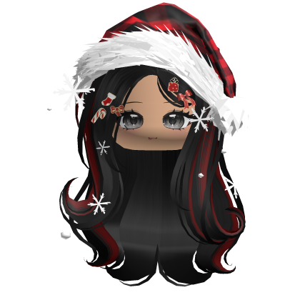 Lush Gentle Swirls w/Santa Hat (Black&Red)