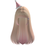 ꒰ ♡ ꒱ Blonde hair w/ rose w/ birthday hat