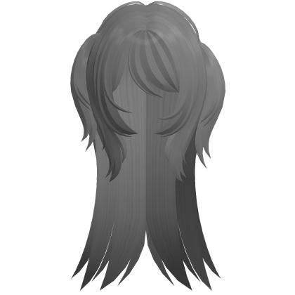 ♡ gyaru y2k emo messy pigtail hair grey Roblox item