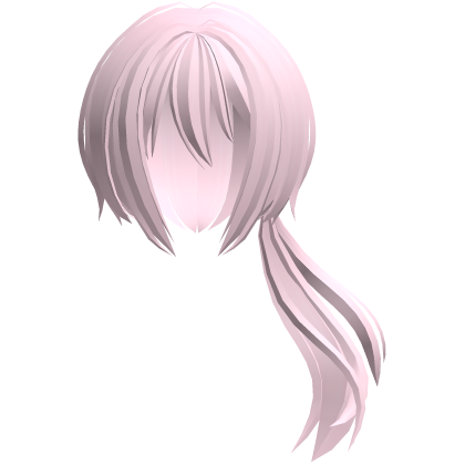 moe jfluffy anime flowy side ponytail pink