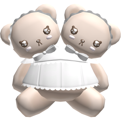 Cute Sensitive Light Bown Teddy Bear in White