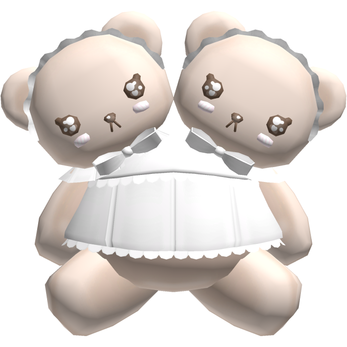 Cute Sensitive Light Bown Teddy Bear in White
