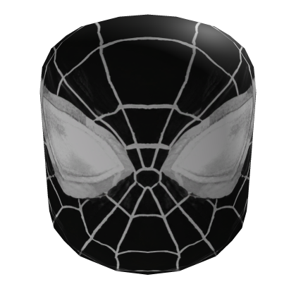 spider man mask black and white