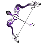 Galaxy Eye Bow Purple And White