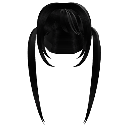 cute twintails in black Roblox item