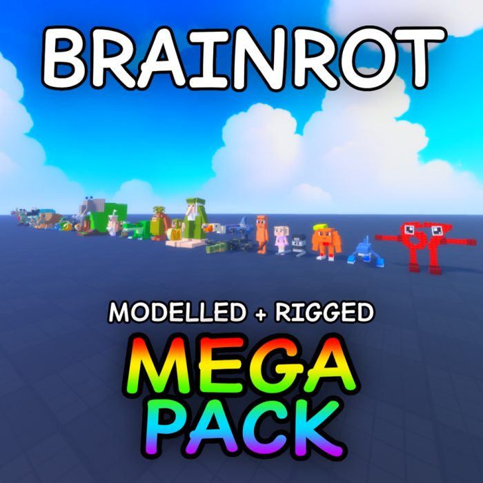 Brainrot Characters Pack (30 Characters + Rigged) preview 1