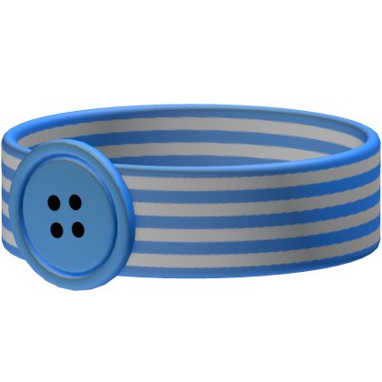 Striped Button Choker [Blue & White] Roblox item