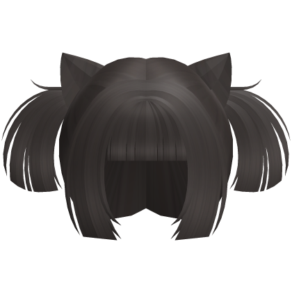 dark ash cutie neko anime mini pigtails