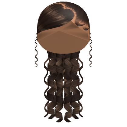 Brown Heart Swoop Curly Ponytail Roblox item
