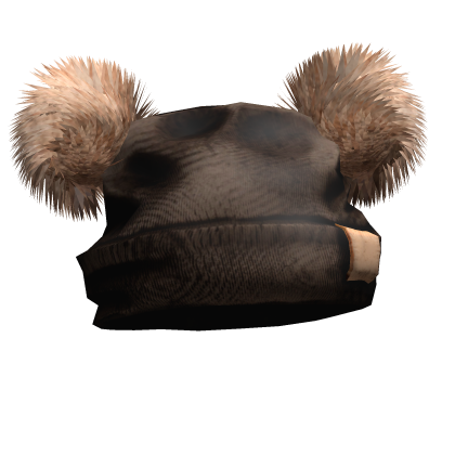 Y2K Double Fur Pom Beanie (Brown)