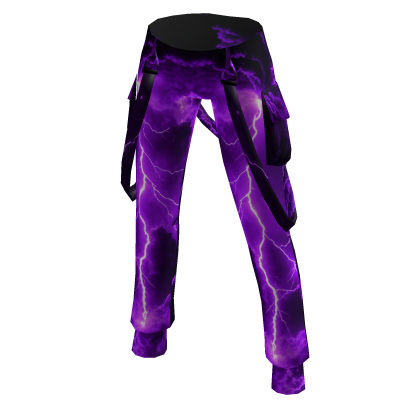 Purple Lightning Bolt Pants