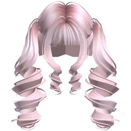 Light Pink Dolly Spiral Twin Tails 🎀 Roblox item