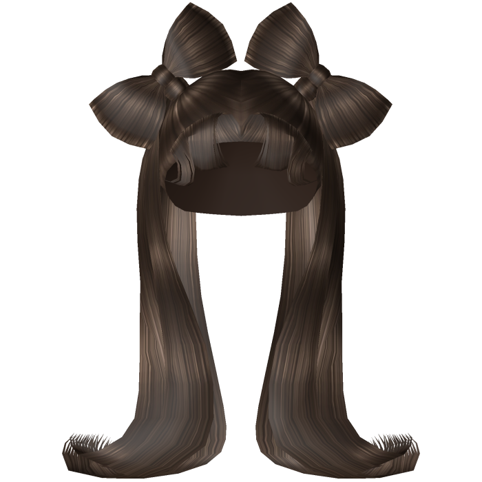 Y2K Brown Diva Bow Pigtails
