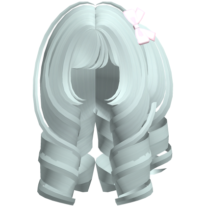 teal kawaii dolly lolita curls w bow Roblox item