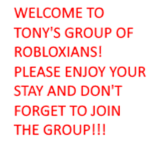 Tony's Group Of Robloxians