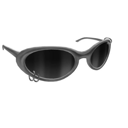 Silver Y2K Pierced Oval Sunglasses