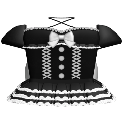 Black & White Cutecore Bow Dress thumbnail