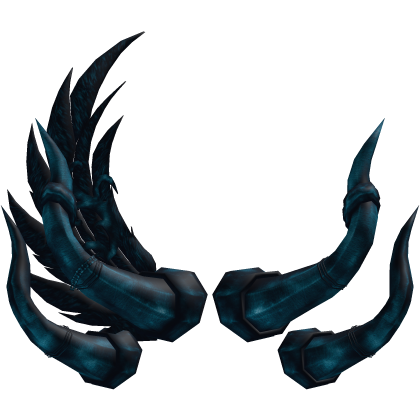Gothic Blue Feathered Horns 