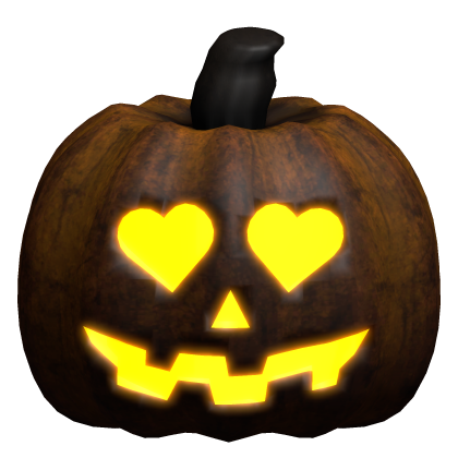 Realistic Glowing Cursed Love Pumpkin Head