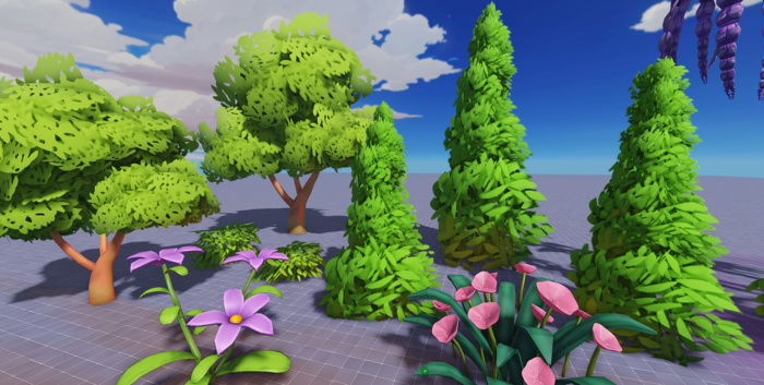 Fantasy Stylized Forest Roblox Nature Assets Pack preview 4