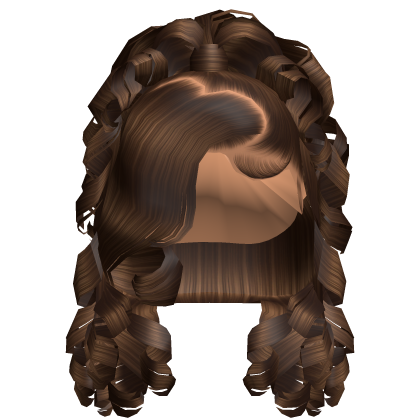 ☆ | Brown Heart Bang Curly Updo Roblox item