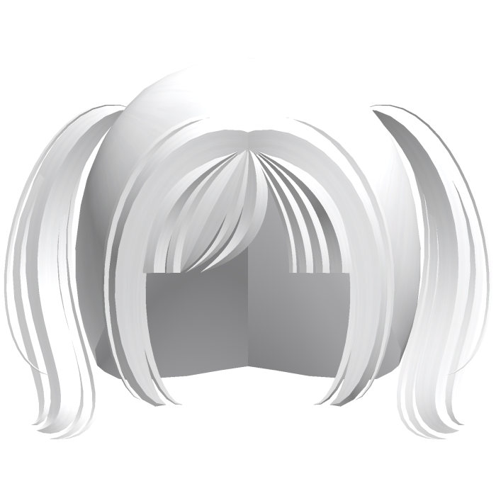 ♡ soft moe cutie pigtails in white