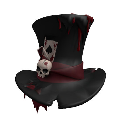 Bloody Skull Halloween Top Hat Roblox item