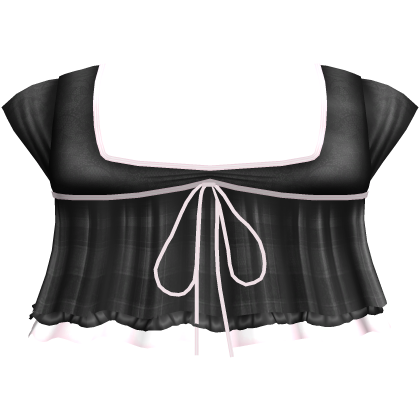 pretty gothic ruffled blouse black 3