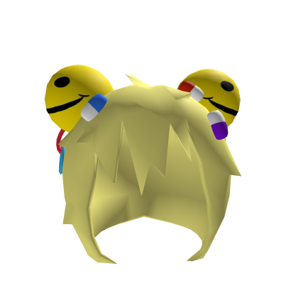 ♡ low poly wii mii menhera smiley hair in yellow