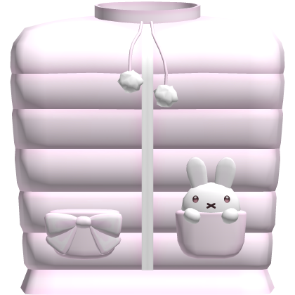 Cute Light Pink Winter Miffy Puffer Jacket