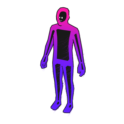 Purple Gradient Cartoony Outline Aura