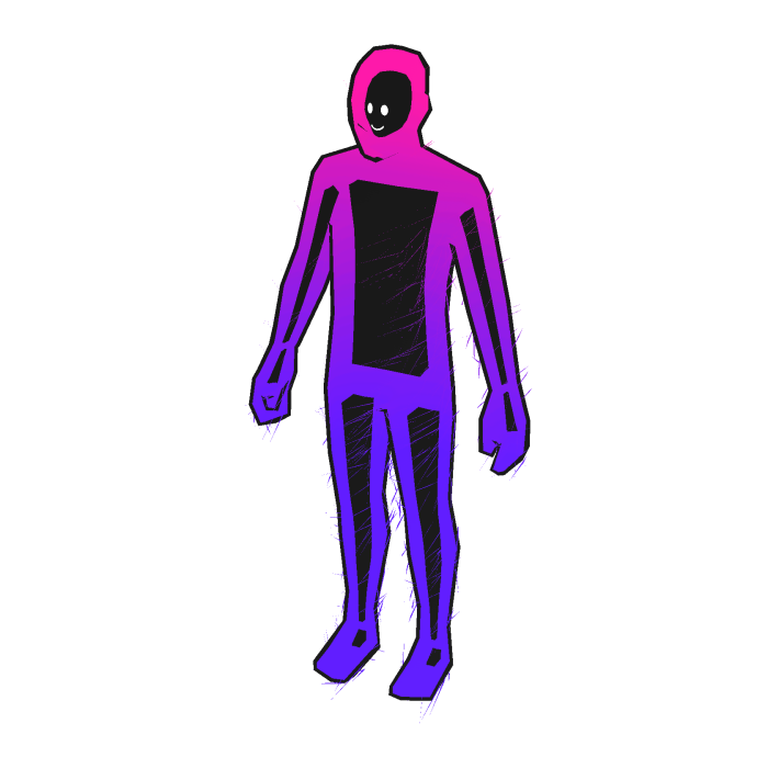 Purple Gradient Cartoony Outline Aura
