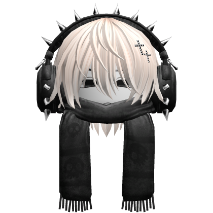 Boy Hair&Emo Headphones&Scarf Beige