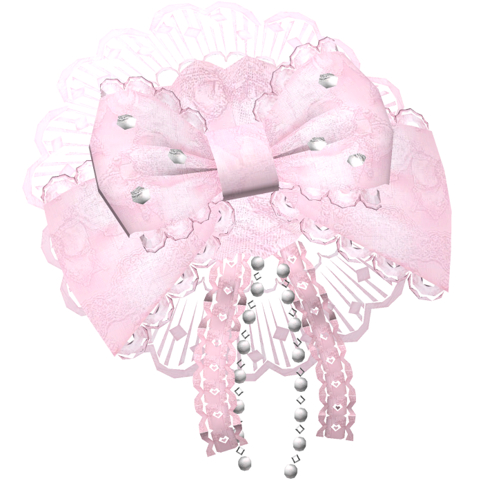 jewelry ribbon lolita canotier in pink