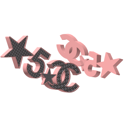5 Star Rose Gold Designer Earrings Set Roblox item