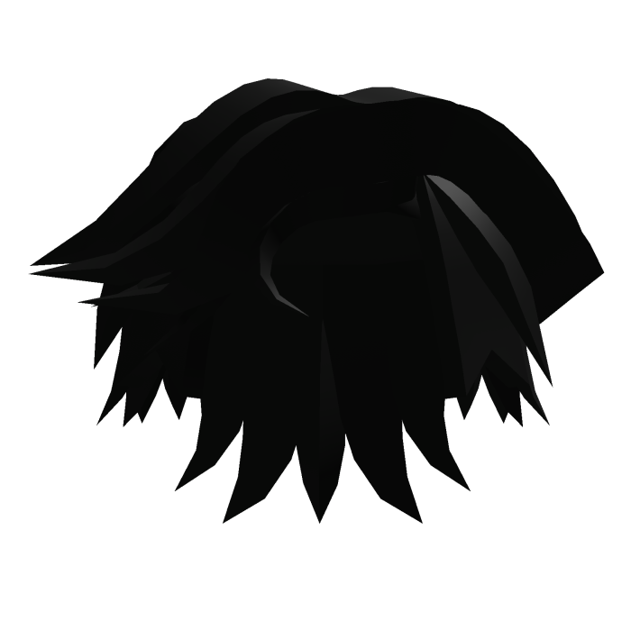 Black Flowy Side Part Hair ∇ 