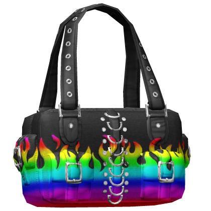 Rainbow Fire Gothic Buckle Shoulder Bag 3.0